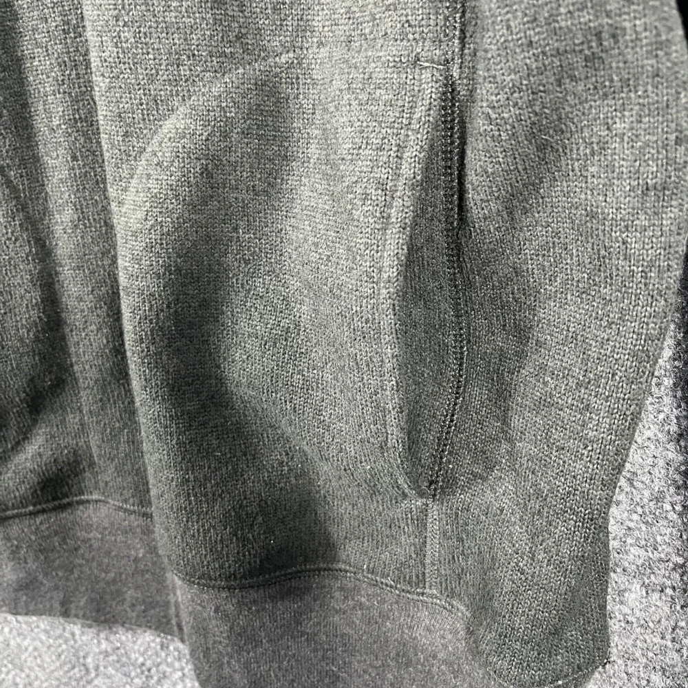 J. Crew Pullover Mens S Gray Quarter Zip Fleece Lined Knit Sweater 2085
